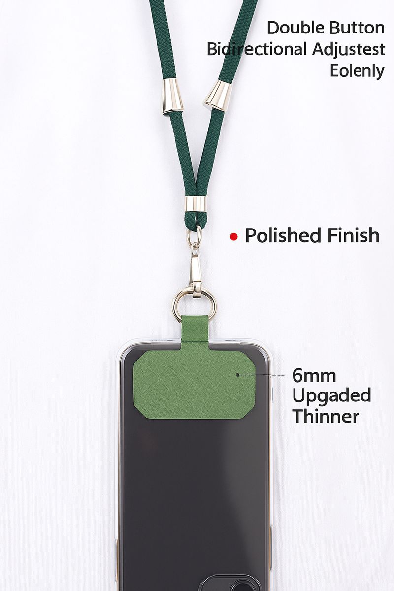 Cordón para teléfono manos libres: bandolera/correa para el cuello ajustable más larga y más gruesa - Accesorio universal para móvil