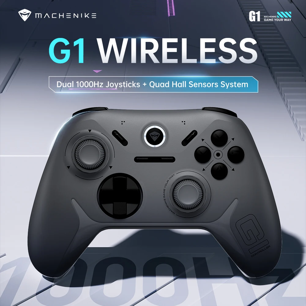 MACHENIKE G1 draadloze gamingcontroller met 1K stuursnelheid Hall-effect trigger-joystick voor Nintendo Switch PC iOS Android