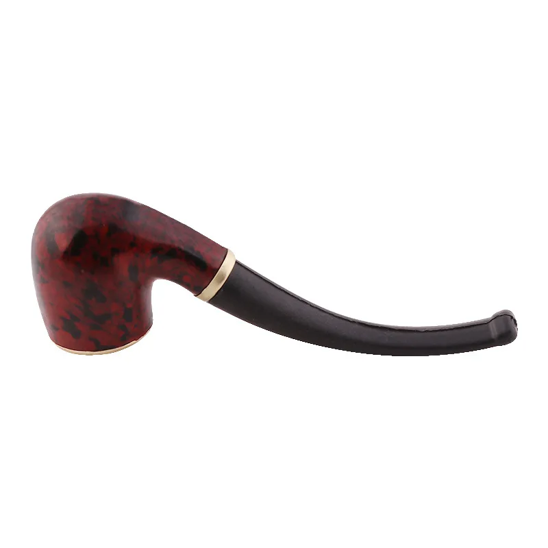 Pipa de tabaco portátil, pipa doblada de resina, filtro de cigarrillos, molinillo de hierbas, Mini pipa de humo curvada de mano, accesorios para fumar principiantes
