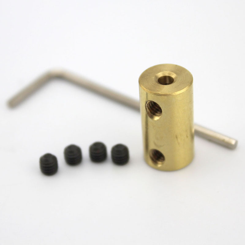 Acoplador de eje de Motor rígido de latón, adaptador de manguito de conector de transmisión para RC, barco, coche y avión, 3,17/4/5/6/8/10/12mm