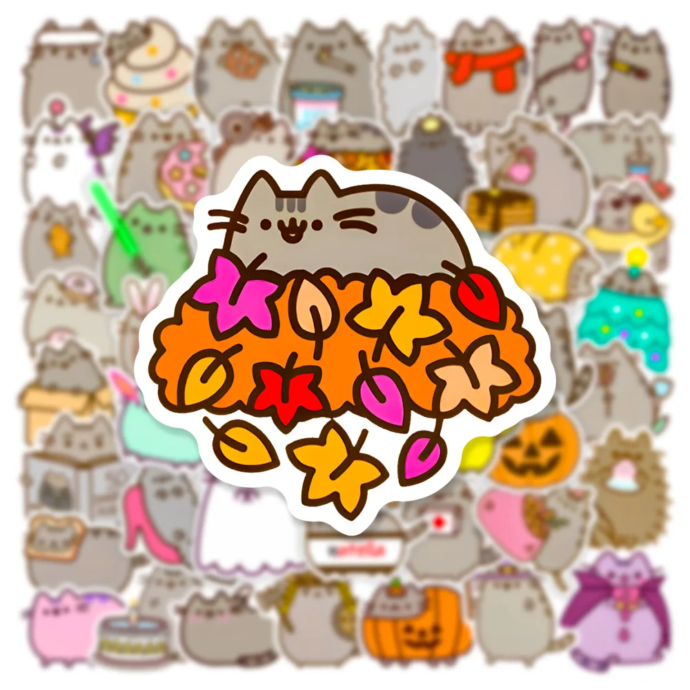 10/30/50/100PCS Cute Kawaii Chunky Cat Stickers Pack Decal Stationery Scrapbook Notebook Phone Diary Graffiti Children's Sticker