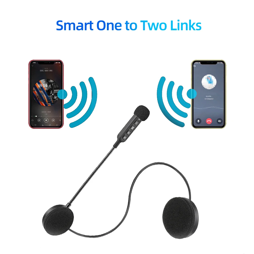 BT30S オートバイヘルメットヘッドセット Bluetooth 5.3 ワイヤレスイヤホンハンズフリー通話キットステレオライダー MP3 音楽プレーヤー