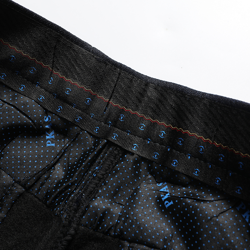 Pantalon de costume doublé polaire pour hommes, décontracté, ample, droit, noir, robe formelle, bleu marine, épais et chaud