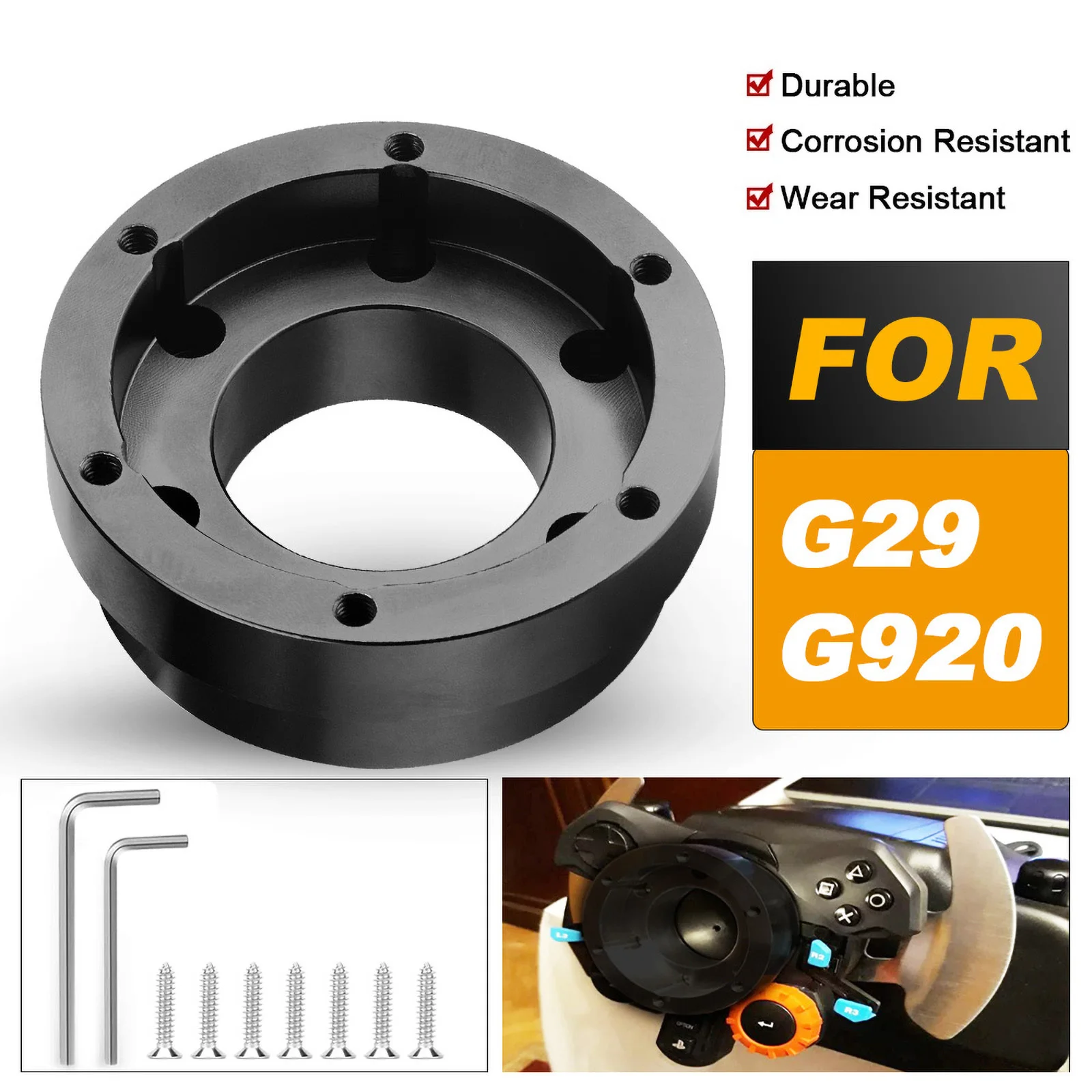Für Logitech G29 G920 G923 70mm Adapter Platte Hub Boss Für 13 Zoll Lenkrad PCD Racing Auto Spiel aluminium Modifikation