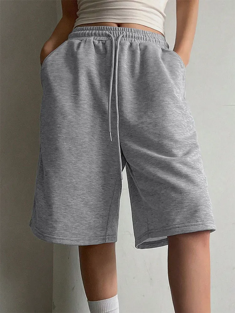 Women's Shorts Summer New Streetwear Fashion Casual Slim Lace-up Shorts Elegant Female Personality Versatile Knitted Loose Pants