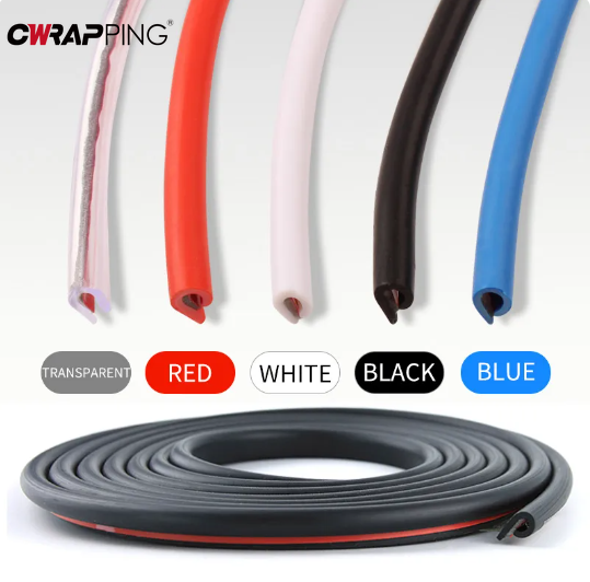 5M Autodeurbeschermer Rand Kras Autodeur Afdichtstrips Transparante Anti-collision Bescherming PVC Strip voor Auto's Accessoires