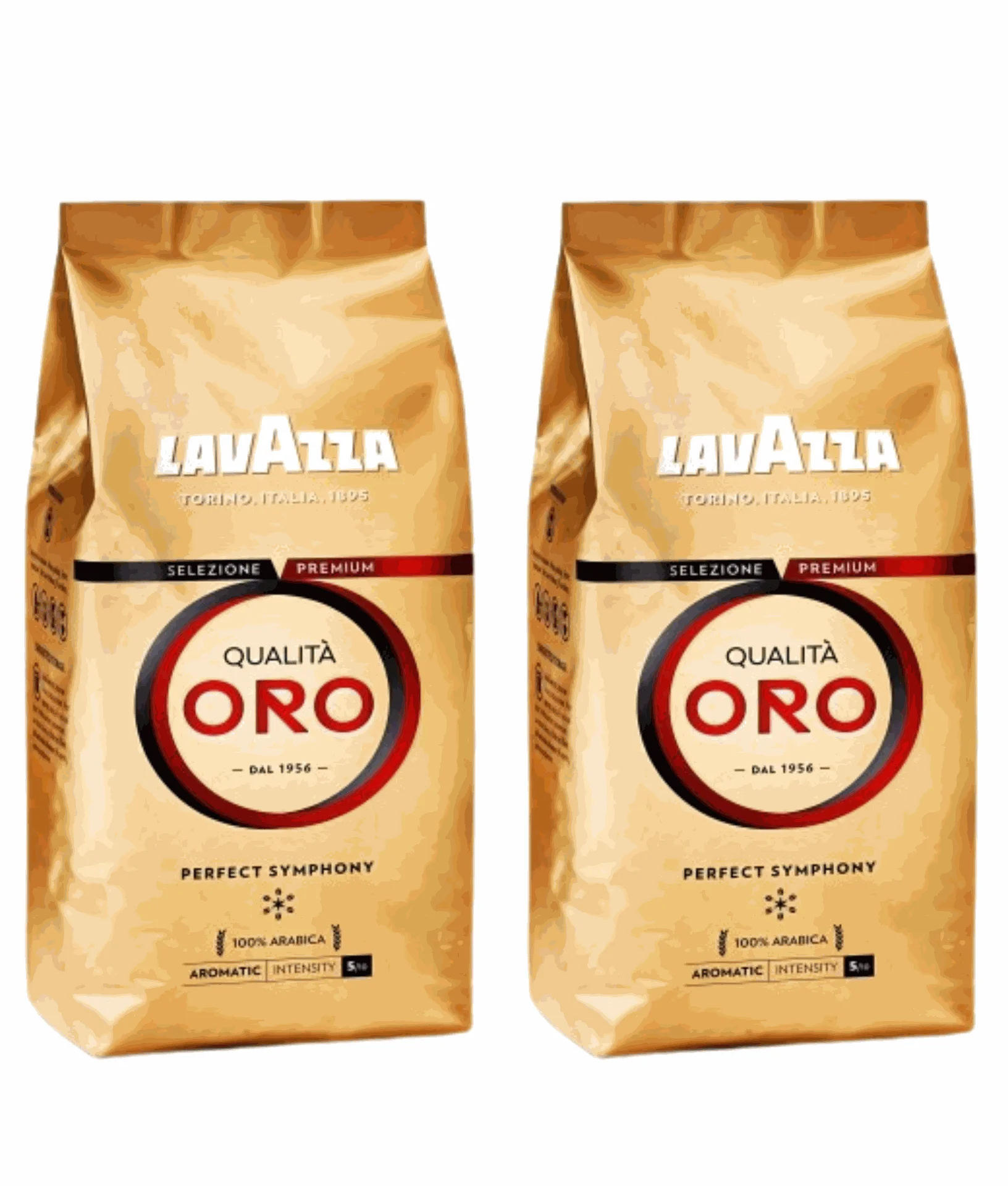 zestaw Lavazza Qualita Oro kawa ziarnista arabica średnio palona 1kg x2