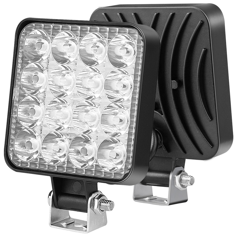 Barre lumineuse de travail LED étanche, budgétaire carré, lampe de travail, lumière de sauna, SUV, camion tout-terrain, conduite nocturne, 48W, 12V