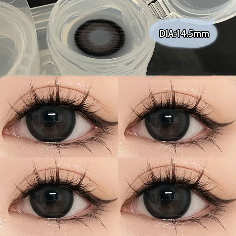 KSSEYE, 2 uds., lentes de contacto de ojos naturales, lentes de colores circulares recetados para miopía, lentes de maquillaje para pupila de belleza, envío rápido anual