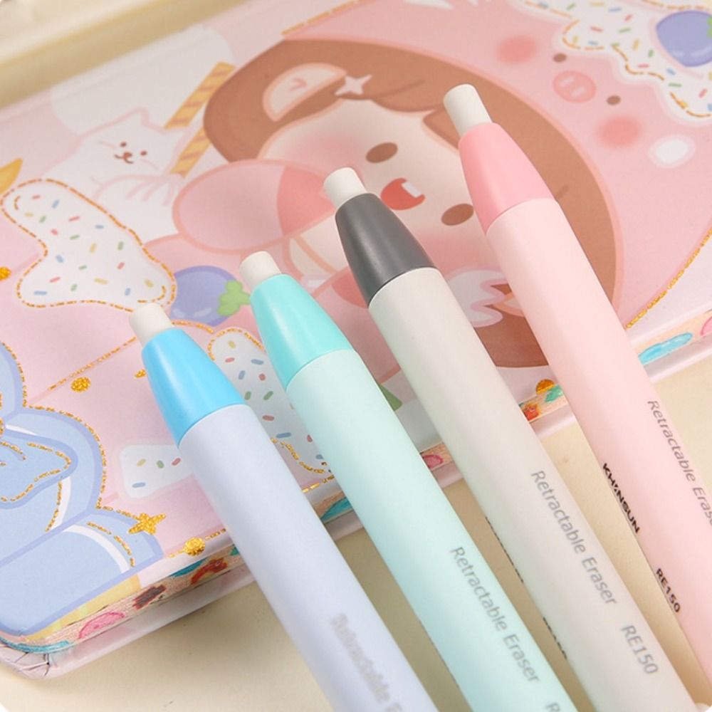 High Quality Replaceable Core Pencil Erasers Press Type Retractable Pencil Rubber Retractable Eraser Student