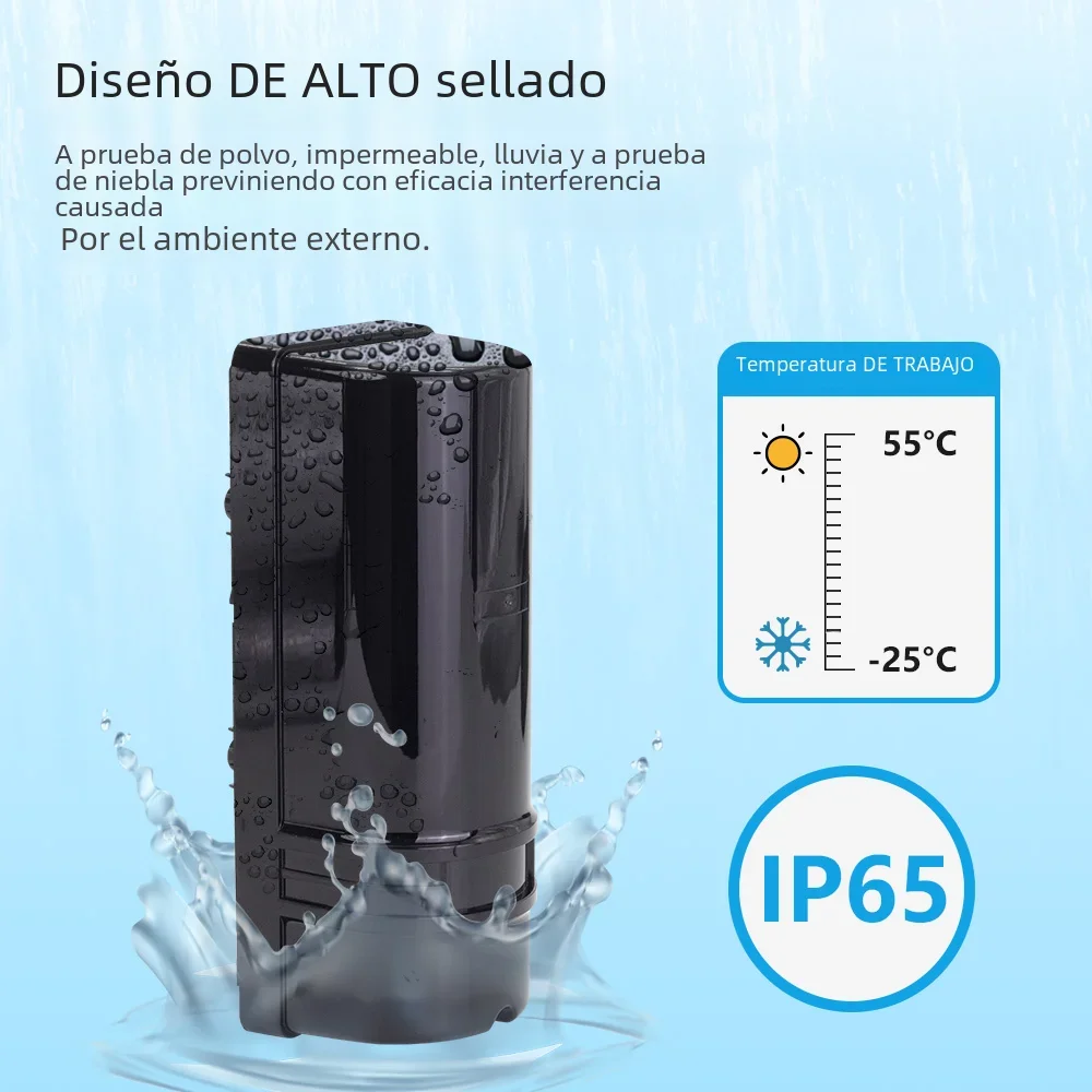 Sensor infrarrojo de doble haz Meian, detector de barrera con cable de 100 M, detector de haz infrarrojo, conversión de 8 frecuencias, pantalla digital