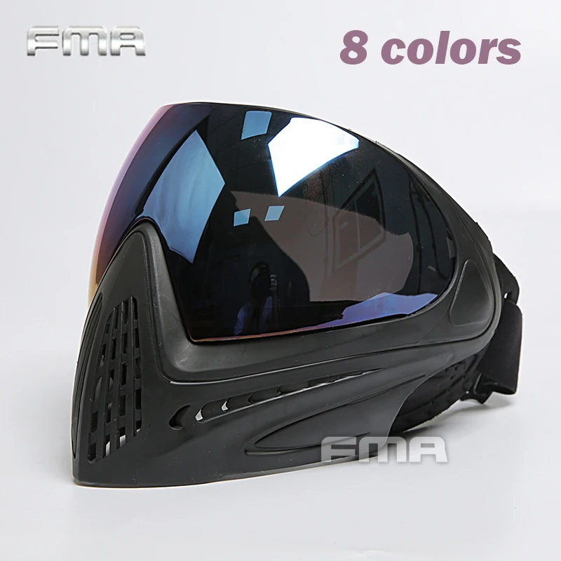2024 FMA F1 Full Face Mask Single Layer Paintballหน้ากากป้องกันความปลอดภัยAnti-Fog Goggleกลางแจ้งยุทธวิธีAirsoftอุปกรณ์
