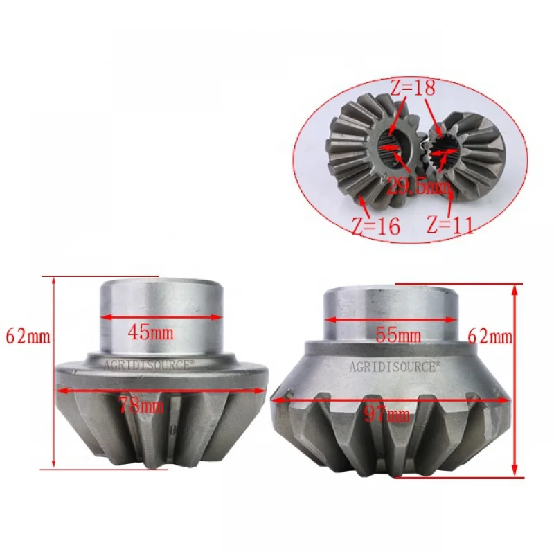 Durável: TC 02311010037   /38 Engrenagem do eixo dianteiro para máquinas e equipamentos agrícolas Foton Lovol Tratores agrícolas