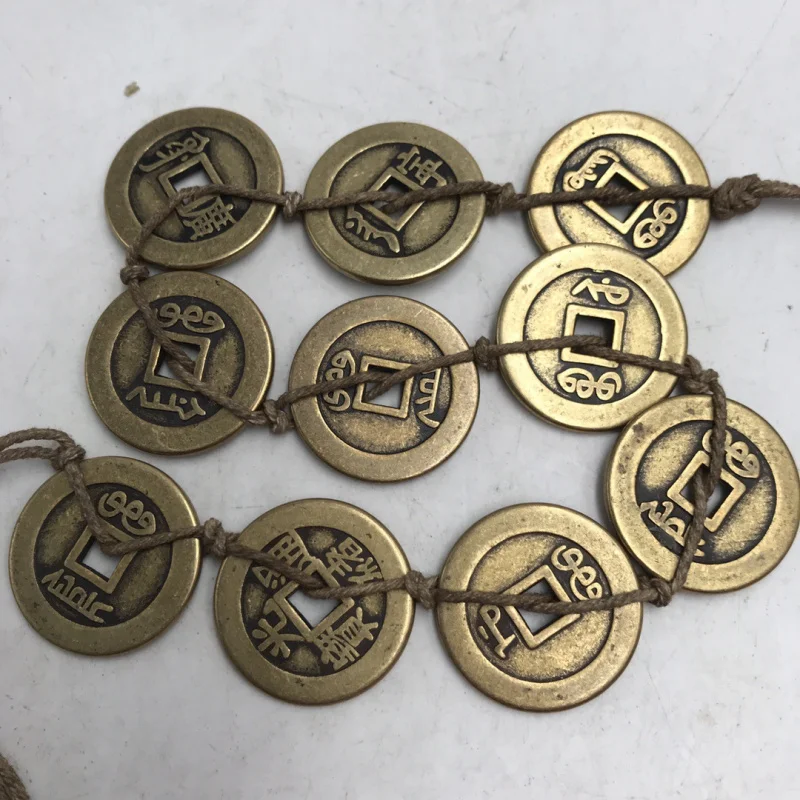 Réplica, moneda antigua de golpe, dinastía Qing, cinco emperadores, decoración de monedas de cobre, moneda de cobre Qian Yongzheng Qianlong, diez emperadores