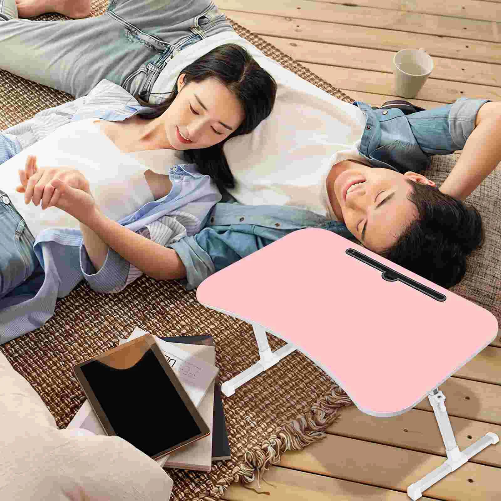 Folding Table Legs Plastic Desk Bed Adjustable Furniture for Laptop Home Computer