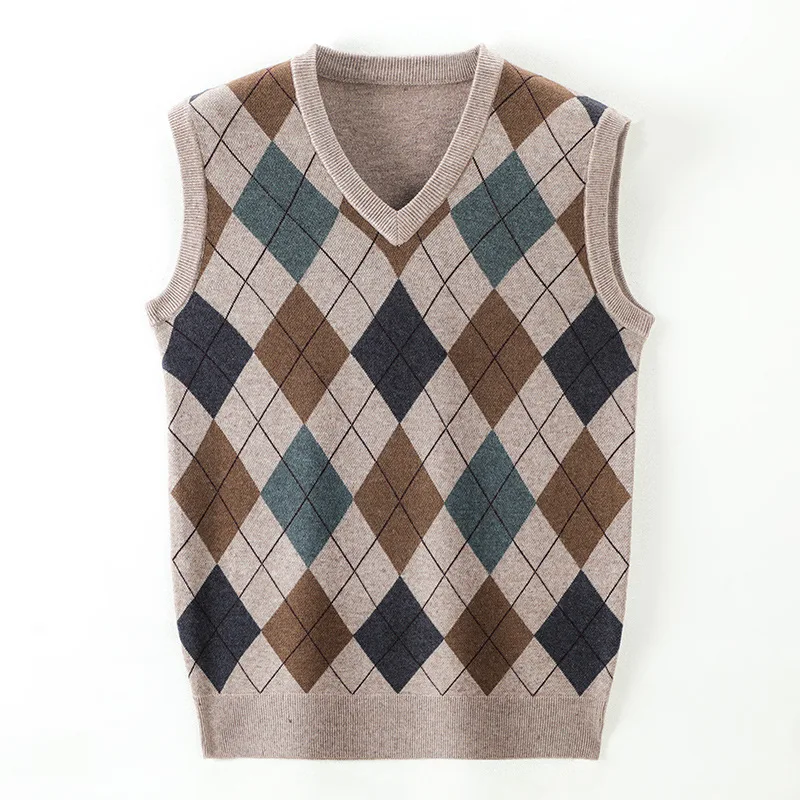 Qiu Dong Herren-Strickpullover, ärmellos, mittleres Alter und alte Herren, um warm zu bleiben, Ma3 Jia3, Freizeit-Körper, alltäglicher Pelzschal