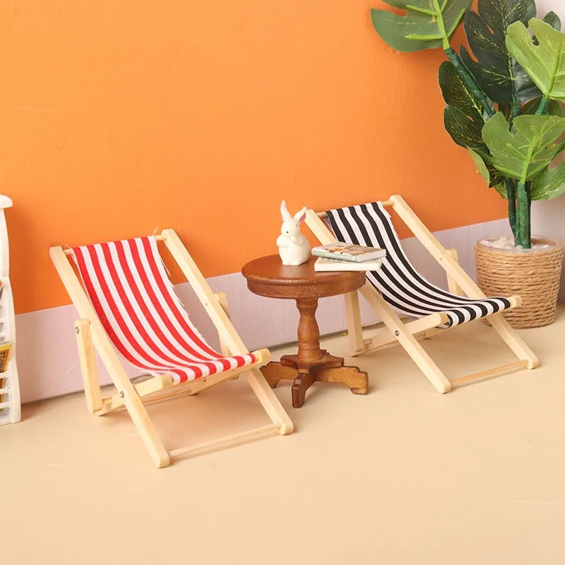 1:12 Mini Wooden  Miniature Model Sofa Chair House Pretend Toy Home Scene Furnishings Emulational Furniture Model Dollhouse