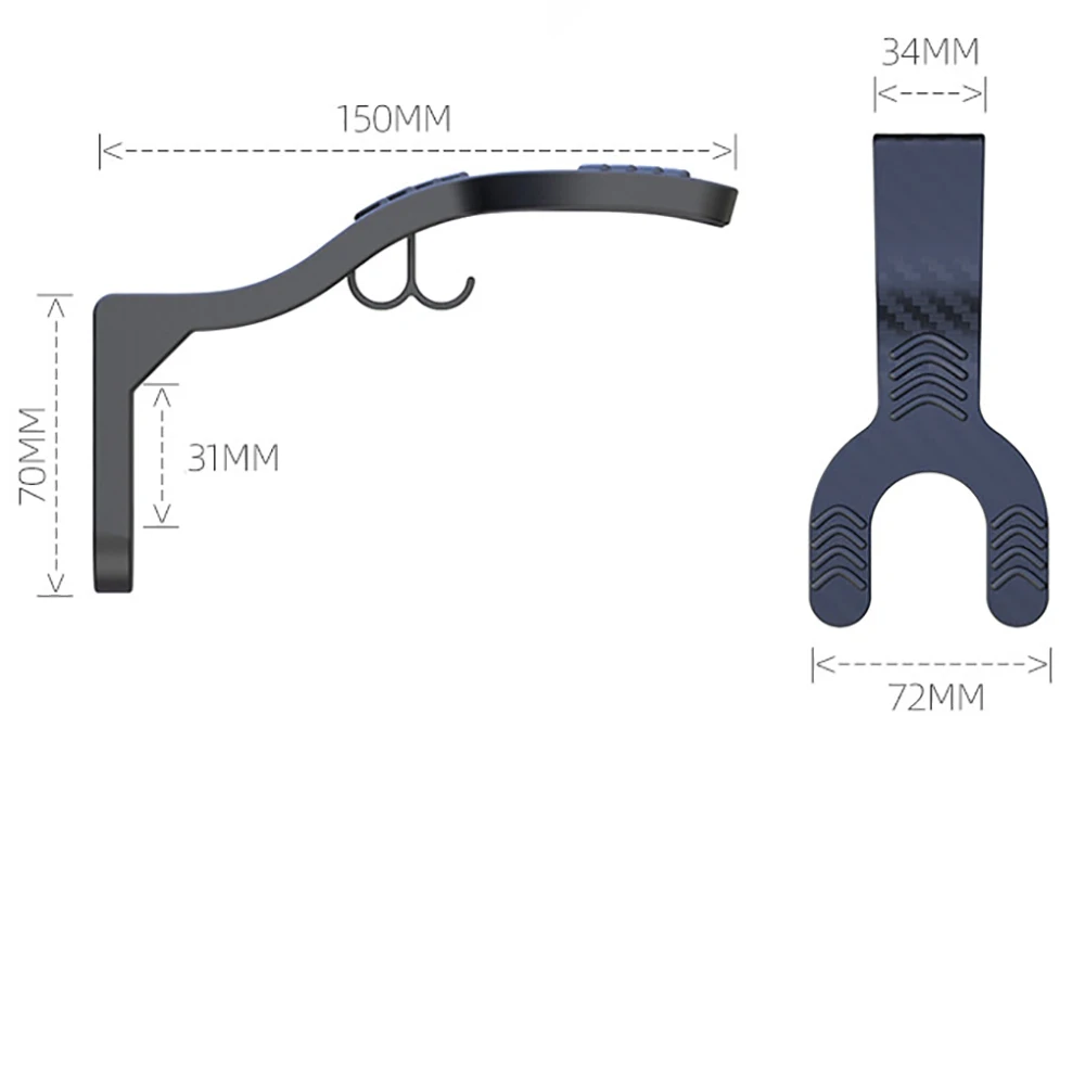 หมวกกันน็อครถจักรยานยนต์ Hook Racks อเนกประสงค์ Hook Hanger Home กระเป๋าเดินทางผู้ถือแจ็คเก็ตห้องครัวตู้ชั้นวางของ Wall Mount Hooks สีดํา