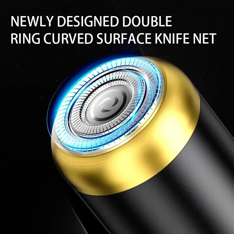 Afeitadora facial USB para hombre, resistente al agua, sin irritación, Mini afeitadora portátil de acero inoxidable, afeitadora afilada, cosas para hombre, coche de viaje