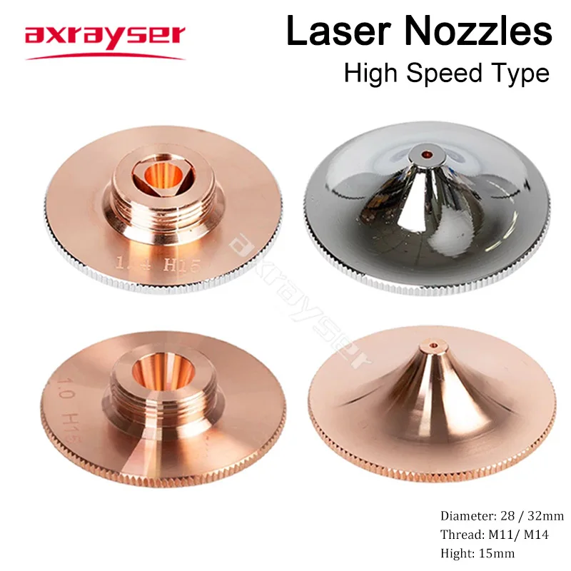 Raytools Laser Đầu Phun Cao Cấp Loại D32 M14/ D28 M11 Cho Precitec WSX Hans Thi HSG Đầu Phần Sợi Cắt máy Tiêu Hao