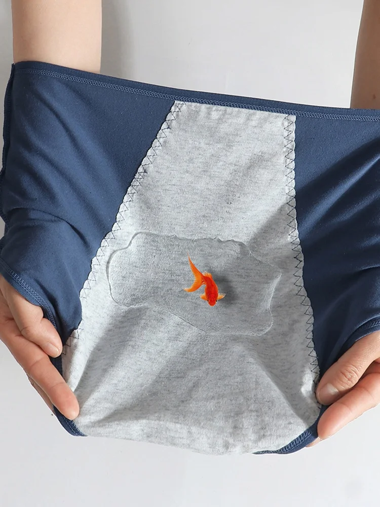 Menstruationshöschen für Frauen, bequeme physiologische Unterwäsche, saugfähig, auslaufsicher, Slips aus Baumwolle, Dessous-Periodenunterhosen