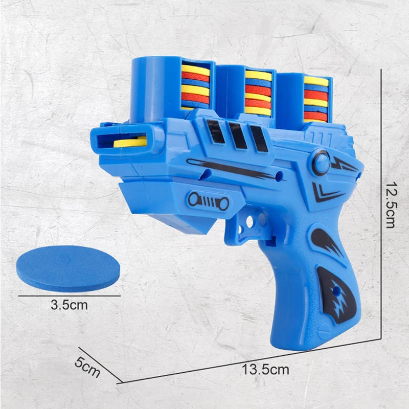 Soft Bullet ปืนของเล่นเด็กปืนบินของเล่นความปลอดภัย EVA Soft Bullet Foam Disc Launcher ปืน Parent-Child Interaction เกมของเล่น