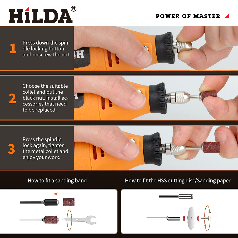 Elektro-Mini-Bohr schleifer Gravur Stift Mini-Bohrer Elektro rotations werkzeug Schleif maschine Zubehör