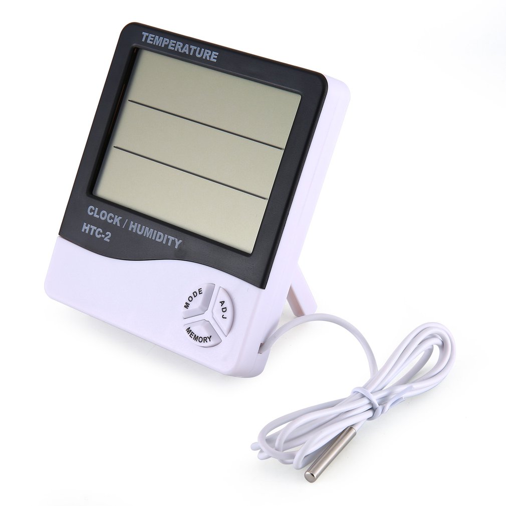 Lcd eletrônico digital medidor de umidade temperatura doméstico eletrônico termohigrômetro estação meteorológica com relógio
