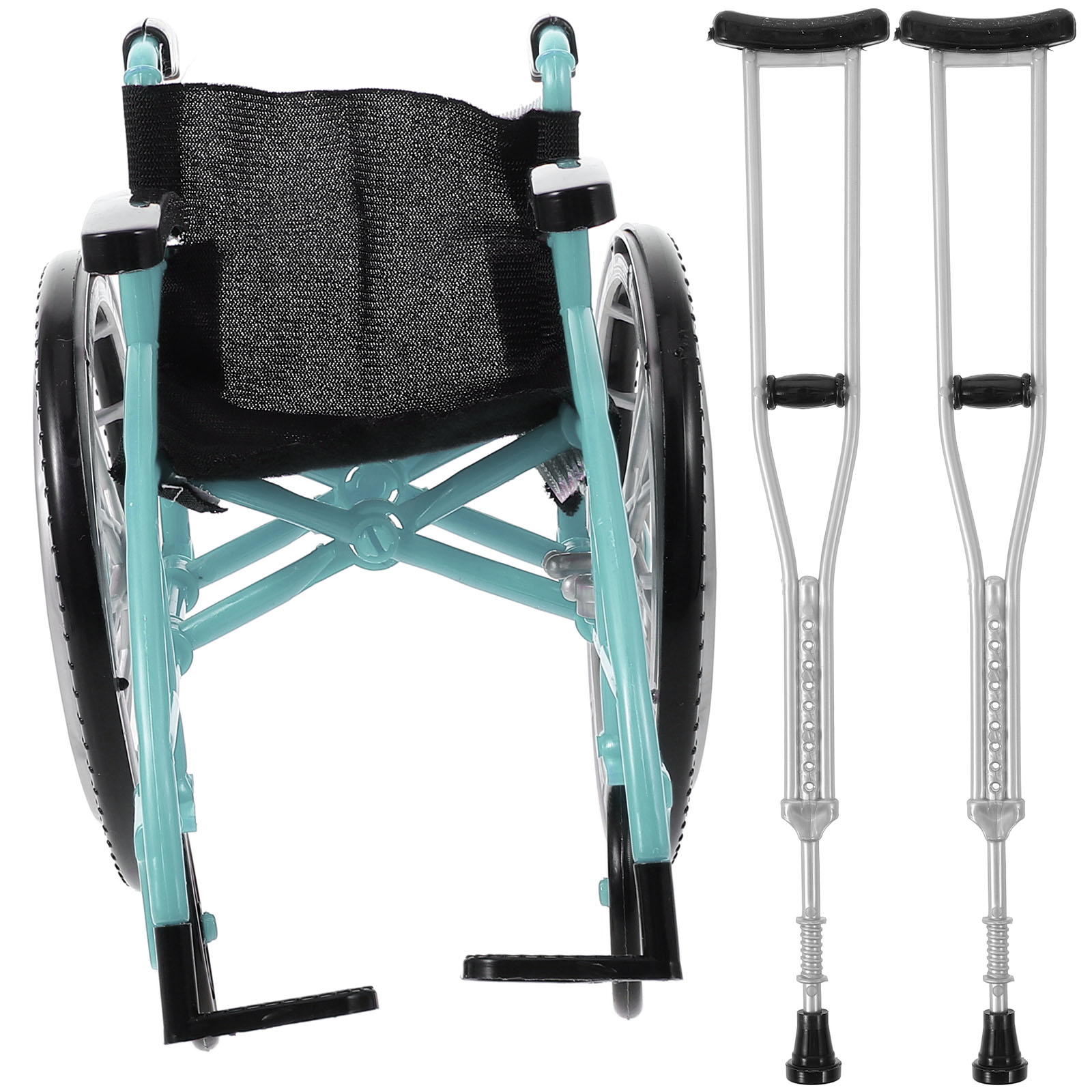 Mini silla de ruedas en miniatura, juguete de Decoración de casa de muñecas, modelo Adorable, accesorio de plástico verde