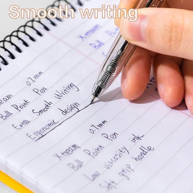 DELI ปากกาลูกลื่น 0.7 มม.ปากกา 12 ชิ้น/กล่อง Smoothing Writing ความหนืดต่ําหมึกการเขียนปากกาสํานักงานเครื่องเขียน