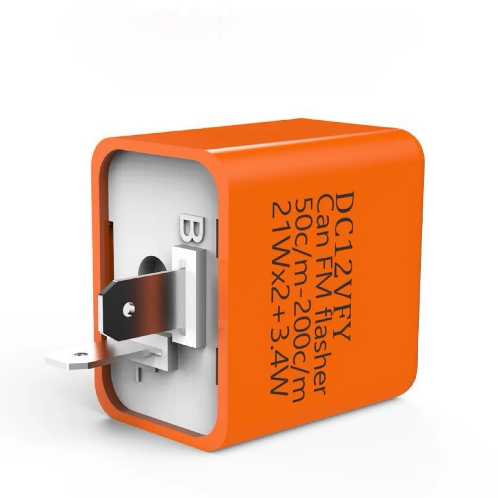 2Pin รถจักรยานยนต์ LED Flasher Relay ปรับความถี่ไฟเลี้ยว 12V ไฟกระพริบ Flasher Relay สําหรับมอเตอร์ไซด์ Accessorie
