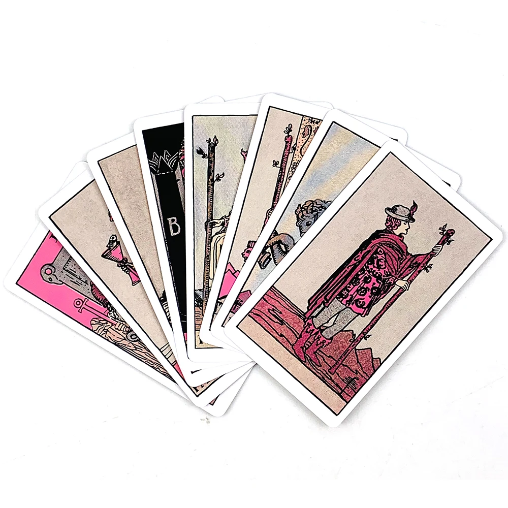 Jogo de cartas de tarô rosa clássico baralho de adivinhação versões em inglês edição oracle jogo de mesa, jogos de festa jogo de férias