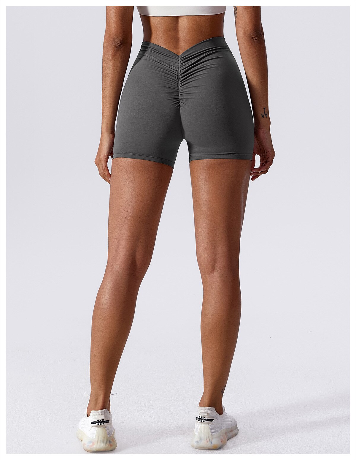 Dames sexy stretch yogashorts met heuplift en buikaanscherping strakke fitness met hardloopbroek extern