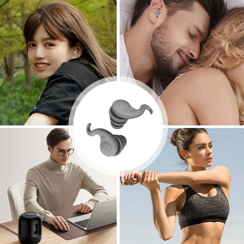 Noise Cancelling Earplugs For Sleep Comfortable Ear Plugs For Snoring Silicone Earplugs For Sound Reduction Travel Noise