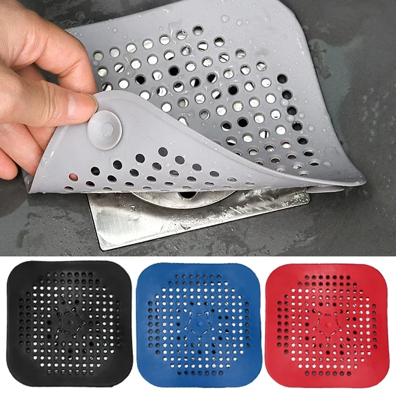 Filtro de fregadero, filtro de fregadero de malla de plástico, colador de fregadero de baño, filtro de orificio de drenaje, trampa, pantalla de residuos, almohadillas aislantes de cocina