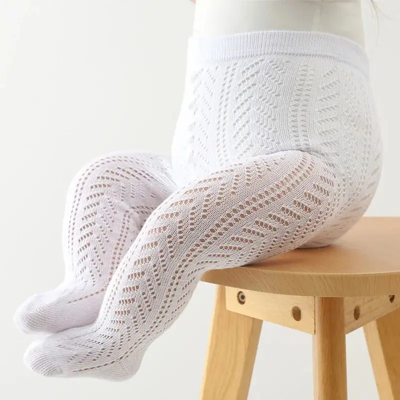 Collant estivi per neonate Calze a rete scavate per bambini Abbigliamento a rete Collant con fondo sottile stile Spagna per bambini