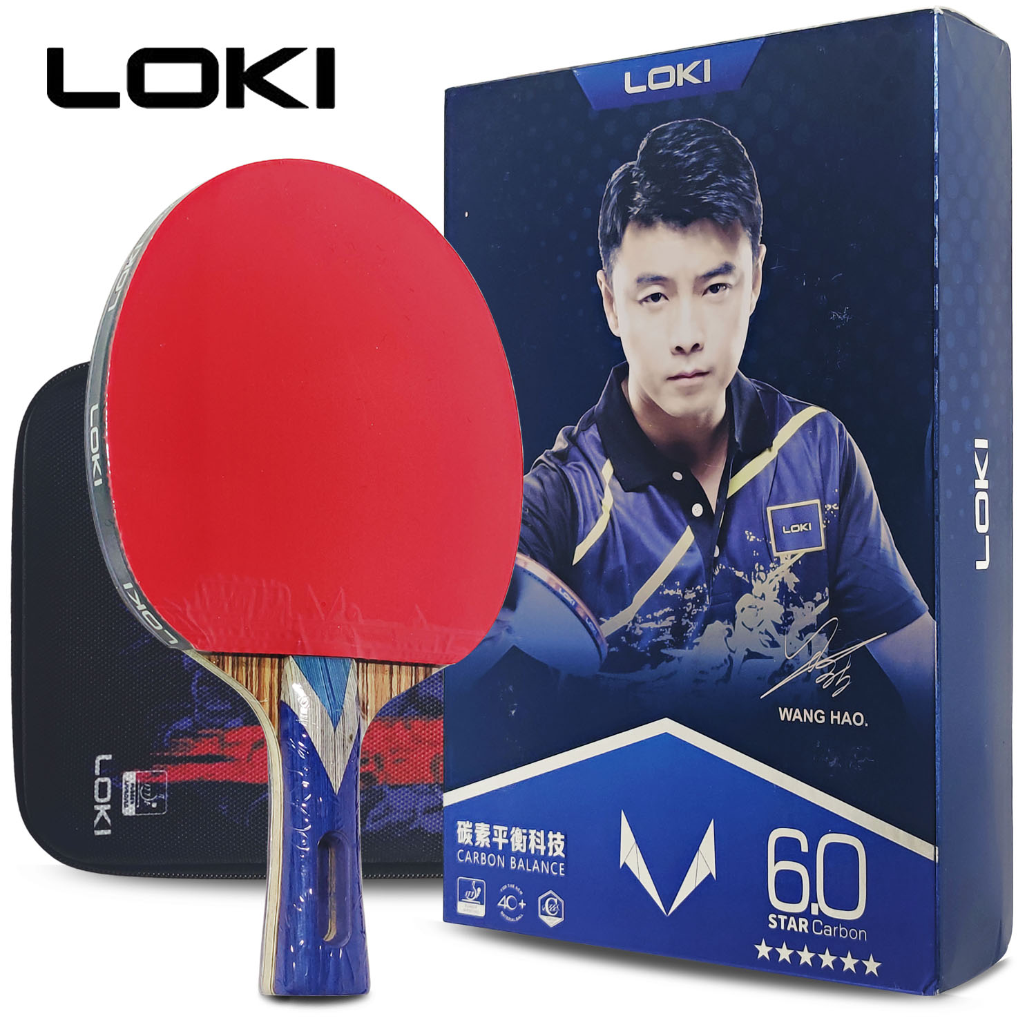 Loki RXTON série R 5/6/7 étoiles raquette de Tennis de Table équilibre de carbone raquette de Ping-Pong offensive poignée creuse professionnelle