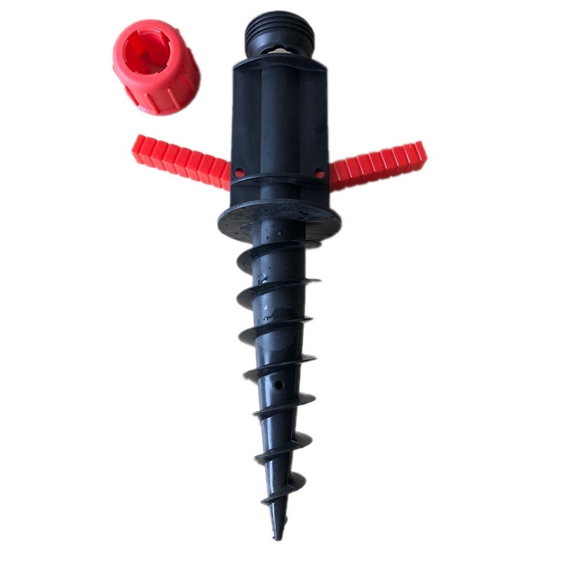 Suporte guarda-chuva resistente para praia, guarda-chuva, âncora de areia, acampamento ao ar livre, grama, espiral, pátio, gramado, jardim, pátio