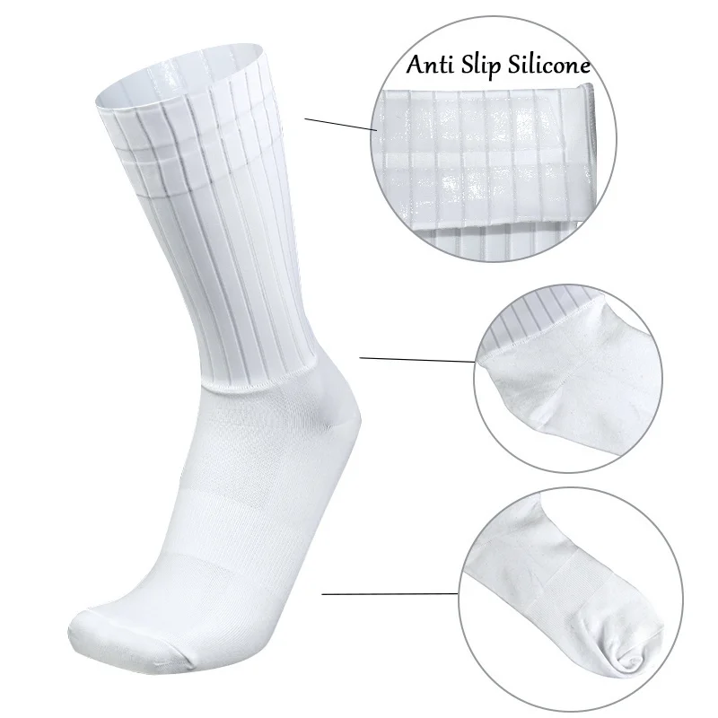 Calcetines antideslizantes de silicona Whiteline, Calcetines aerodinámicos de verano para Ciclismo, Calcetines deportivos para correr, Calcetines para Ciclismo