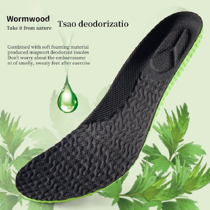 Sport Stoßdämpfung Einlegesohle Grün PU Memory Foam Atmungsaktive Arch Support Orthopädische Schuhe Pad Männer Frauen Fußpflege Schuhe Pad