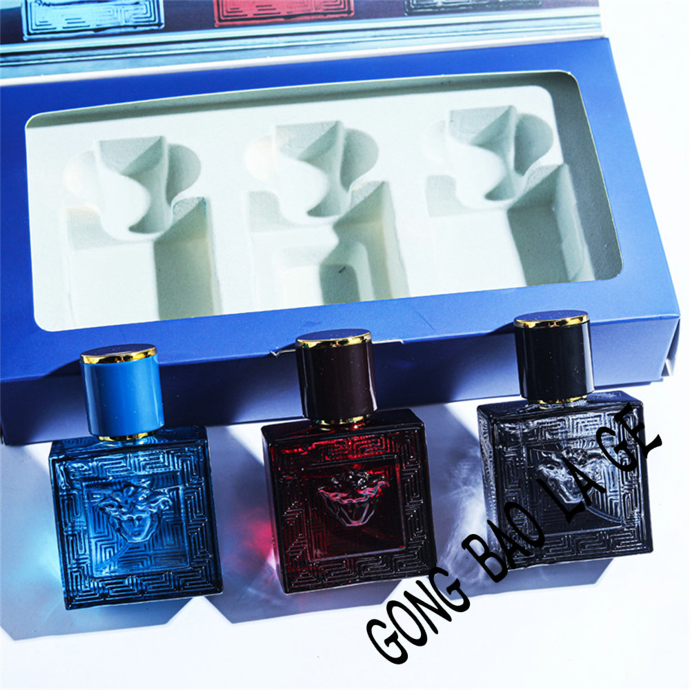 Caja de regalo de Perfume para hombre de 90ml, conjunto de 3 uds., Colonia para hombre encantador, fragancia duradera que atrae Perfumes para mujer, Hombres Originales