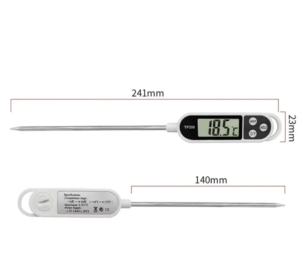 1PCS เครื่องวัดอุณหภูมิอาหาร TP300 เครื่องวัดอุณหภูมิครัวดิจิตอลสำหรับเนื้อสัตว์ทำอาหารอาหารโพรบบาร์บีคิวเตาอบอิเล็กทรอนิกส์เครื่องมือครัวแบบพกพา