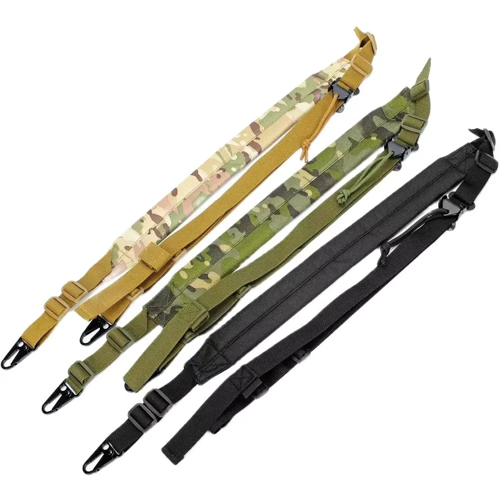 ยุทธวิธีการล่าสัตว์ Quick ปรับ MK2 RIFLE SLING สายคล้องยิง 2 จุดเบาะปืนสลิงสายคล้องไหล่