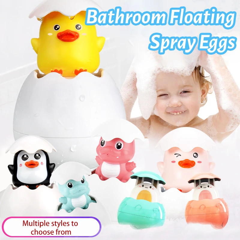 Brinquedo de banho do bebê brinquedos de banho bonito pato pinguim ovo spray de água sprinkler crianças brinquedos sensoriais banheiro natação água brinquedos