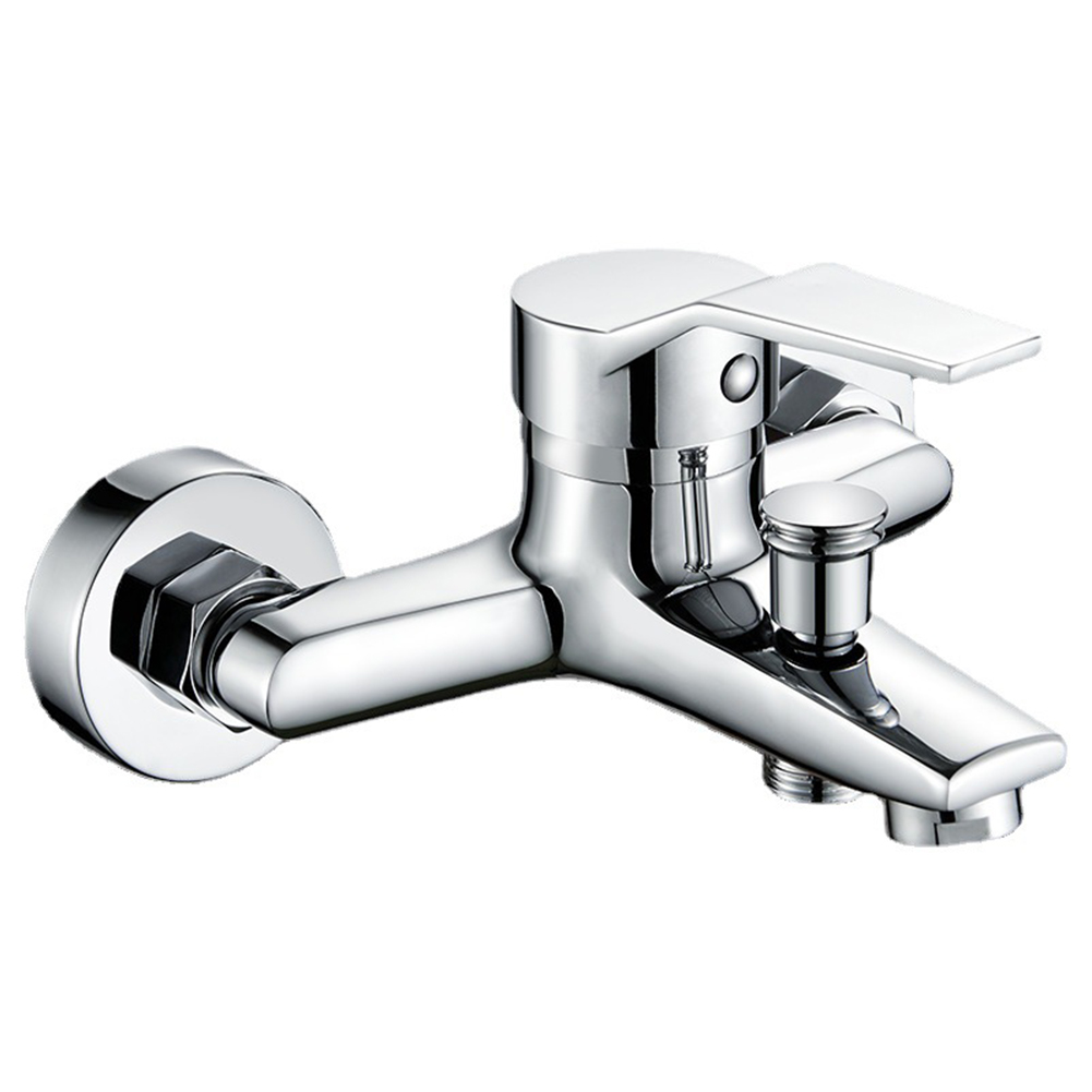สังกะสีอัลลอยด์ก๊อกน้ําอ่างล้างหน้า Chrome ติดผนังร้อนเย็น Dual Spout TAP สําหรับห้องน้ํา Splitter อาบน้ําอ่างล้างหน้า