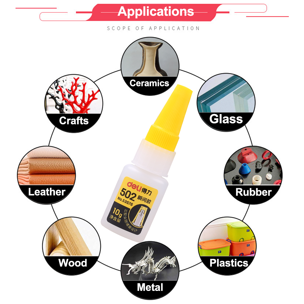 Professioneller Superkleber, extra stark, 502, schnell, sofort klebend, Cyanacrylat-Hardware, Metall, Autos, Holz, Handwerk, Hobby, Sekundenbindung