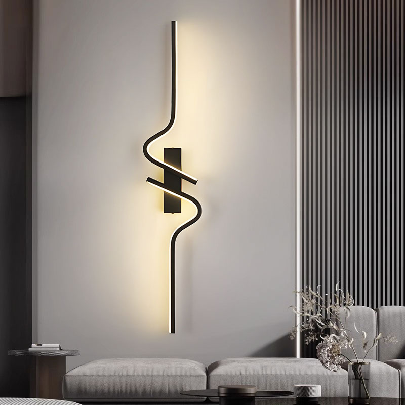 Innen schwarz LED Wand leuchten für TV-Sofa Hintergrund Innen LED Wand leuchten Wand leuchte Dekor für Nacht Schlafzimmer AC85-265V