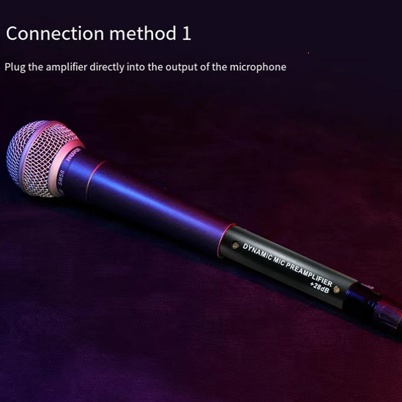 Microphone Preamplifier DM1 Dynamic Amplifier For DM1 Dynamic 28DB Gain Mic Amplifier For Dynamic And Passive Ribbon Microphones