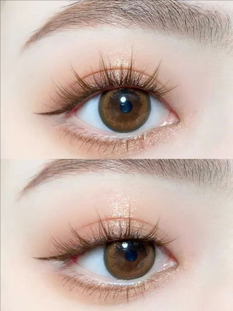 MIAOJIE 갈색 해바라기 가짜 속눈썹 검은 자연 만화 속눈썹 애니메이션 속눈썹 대용량 속눈썹 확장 중국어