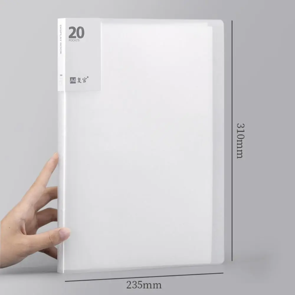 Large Capacity A4 File Folder Waterproof Dustproof Paper Organizer 20/30/40/60/80/100 Sheets Transparent Document Container